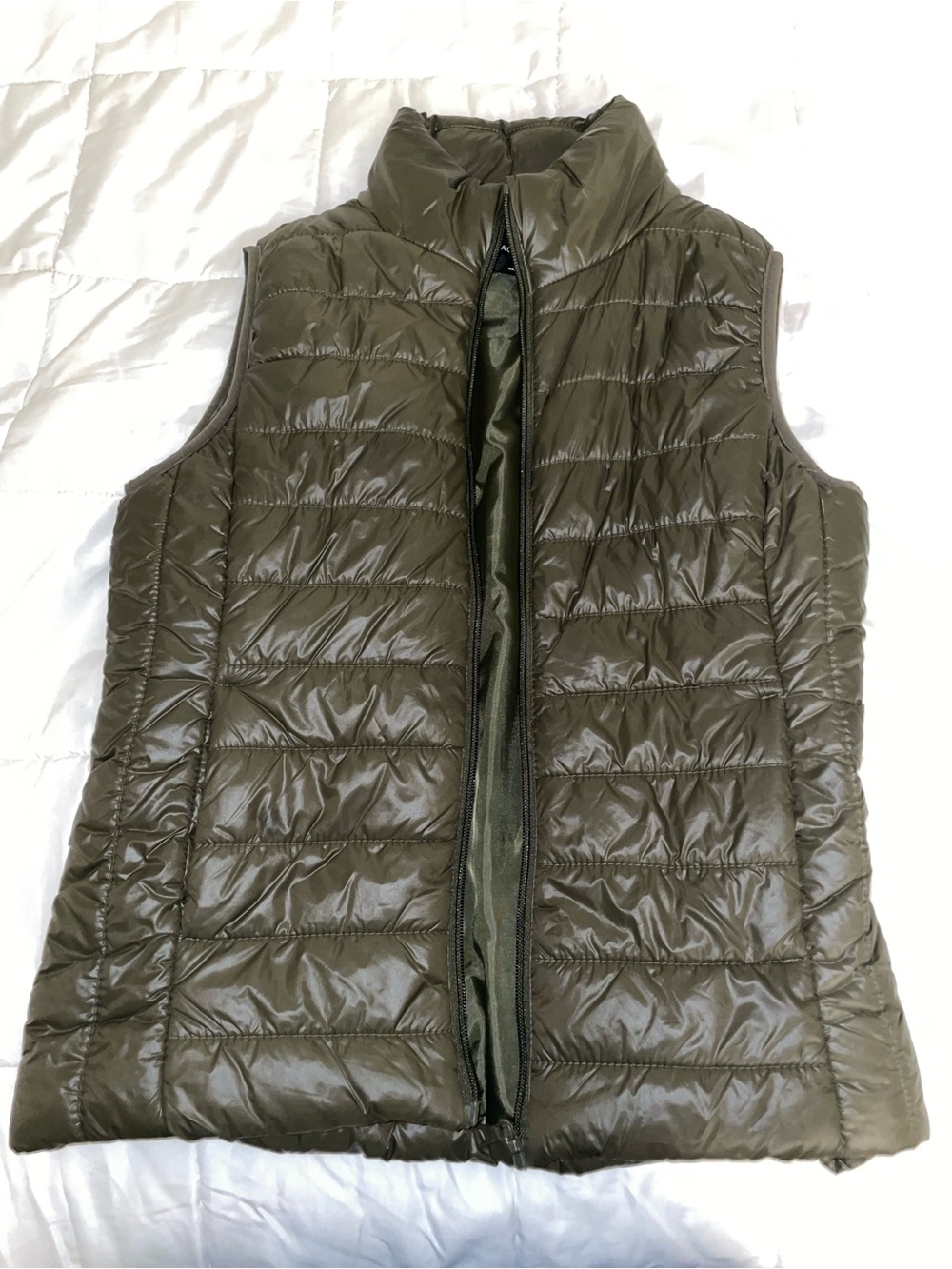 Active USA Olive Quilted Puffer Vest